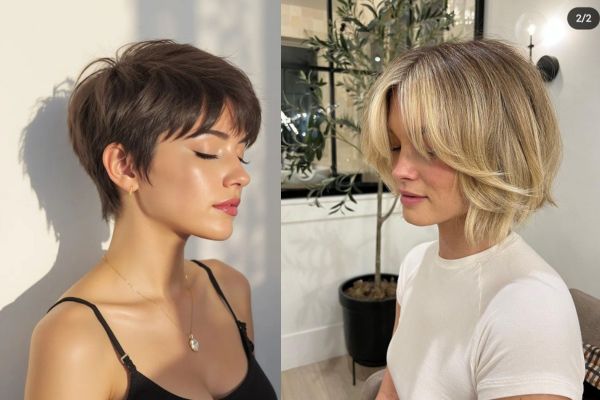 moderne coupe courte femme