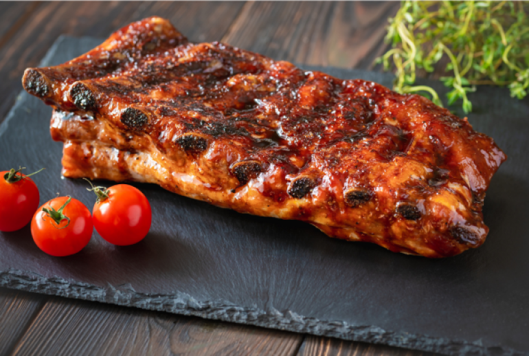 travers de porc au four