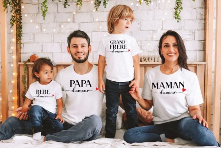 t-shirts personnalisés pour toute la famille